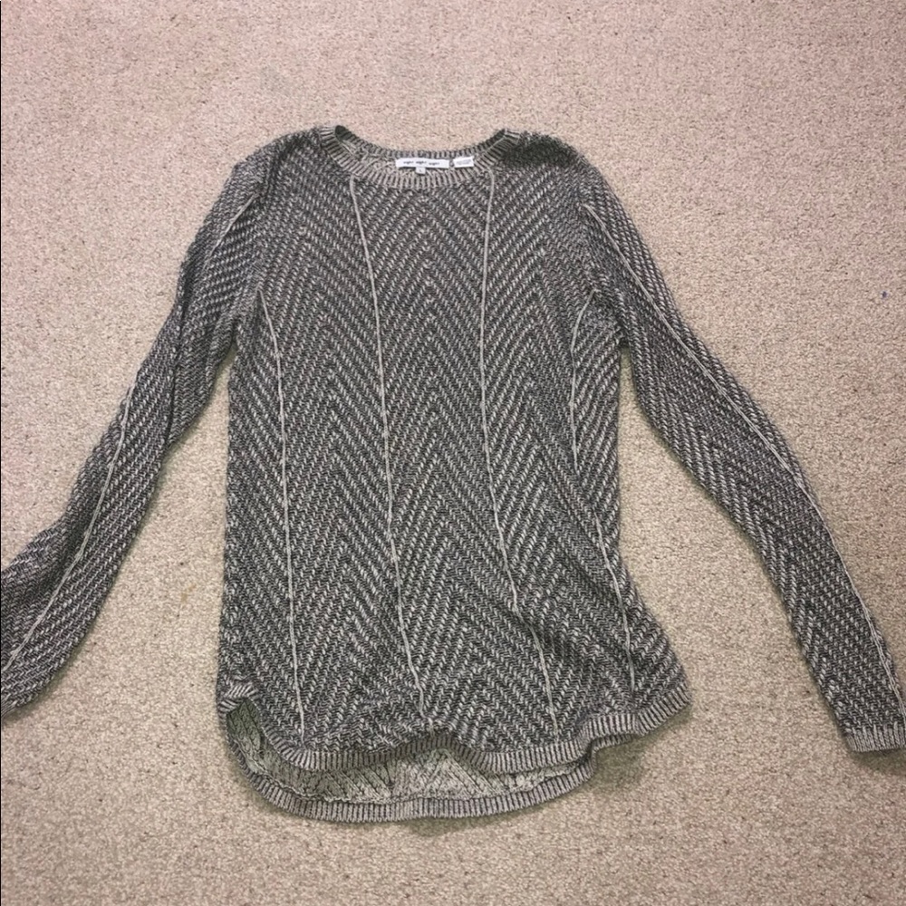 Black and White Knit Sweater